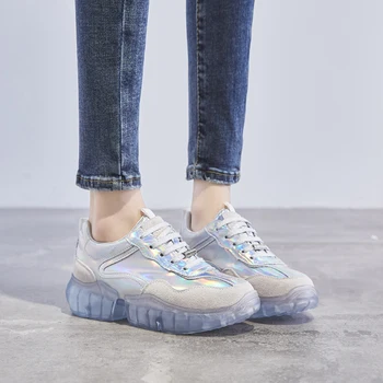 

Women Fashion Shoes Spring Autumn Sneakers chaussures femme Lace-Up Flats basket femme platform sneakers spor ayakkabi bayan