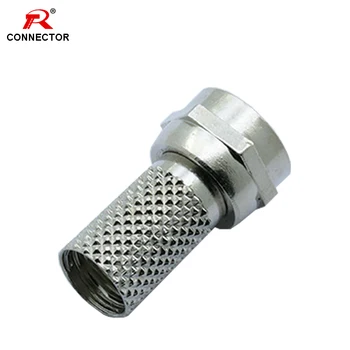

1pc F Connector, F RG59/RG6 Screw Twist Coax Wire Terminals,Aluminum Alloys