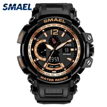

Men's Watches Gold Top Brand Luxury Wateproof Sport Wristwatches Stopwatch led Wrist Watch Digital 1702 Male Watch kol saat