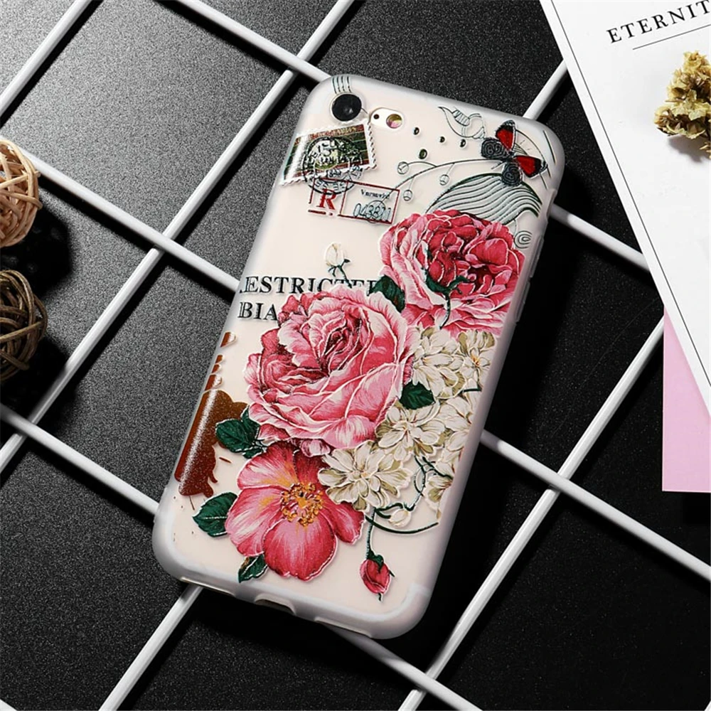 3D Relief Case for Iphone 6s Soft Protective TPU Back Cover for Iphone 5 5S 6s Plus X XS Max XR Phone Silicone Case for Iphone 7 (9)_