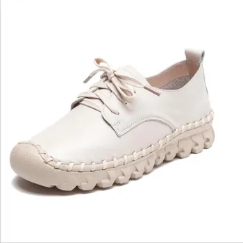

New women's leather shoes soft bottom large size comfortable with spring and autumn casual shoes women's shoes