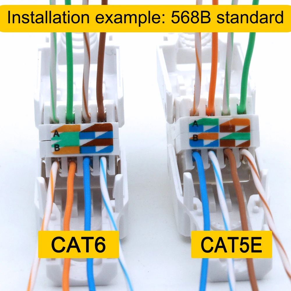 Xintylink – connecteur de câble ethernet sans outils rj45 cat6, prise cat5  cat5e, réseau rj 45 8P8C cat 6 utp, prise lan modulaire non blindée |  AliExpress
