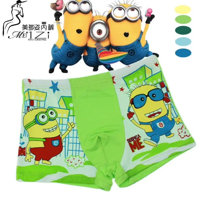Free shipping Despicable Me Minions Cartoon boys boxers kids underwear