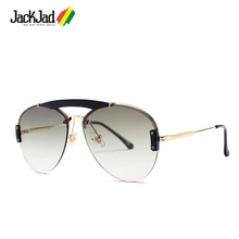 JackJad модные авиаторские солнцезащитные очки с двойными лучами винтажные градиентные брендовые дизайнерские солнцезащитные очки Oculos De Sol 23095