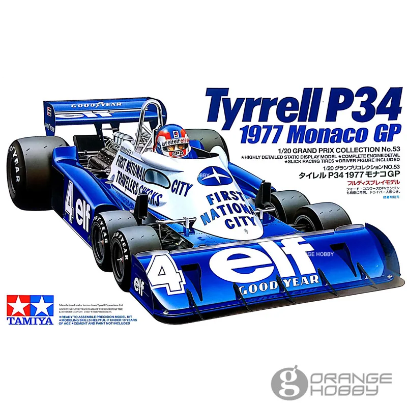Tamiya 20053 1/20 P34 1977 Сборная модель гоночного автомобиля в масштабе Монако GP
