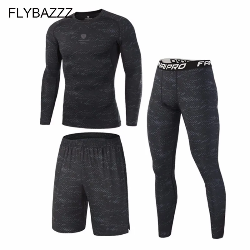 

Top Quality Men's Sports Suits Quick Dry Gym Running Sets Tights Clothes Compression Sports Joggers Training Fitness Tracksuits