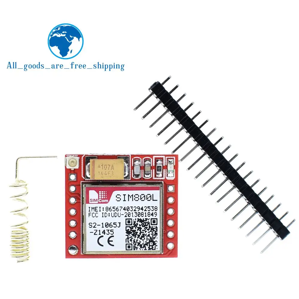 

Mini Smallest SIM800L GPRS GSM Module MicroSIM Card Core Wireless Board Quad-band TTL Serial Port With Antenna Diy