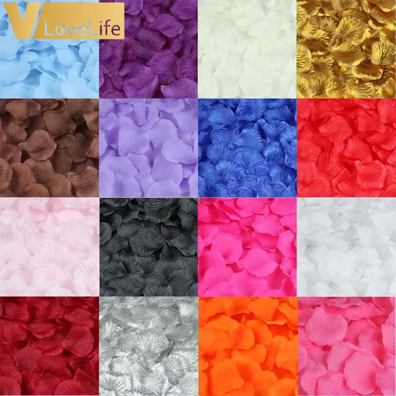 500pcs/lot Artificial Flower Petal DIY Handmade Silk Rose Flower Petals
