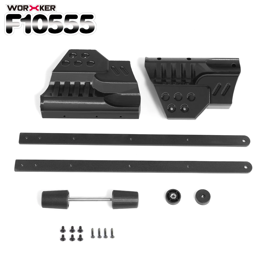 WORKER f10555 3D Printing Pull-down Kit for Nerf Zombie Strike ZED Squad Longshot CS-12 Blaster - Black