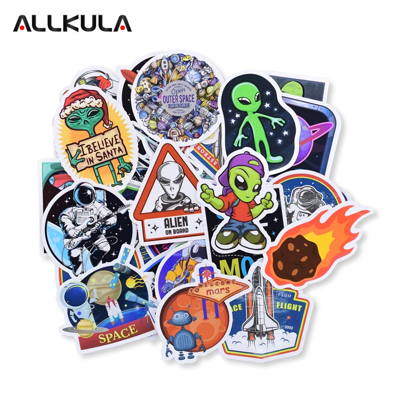 

50pcs/set Alien Sticker Funny Kids Toy Stickers for Laptop Luggage Motorcycle Sticker Bomb JDM Decals