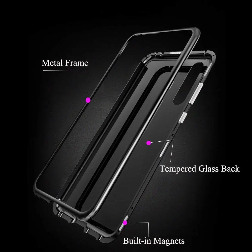 Suntaiho Magnet Case for Huawei P20 Pro Plus Clear Tempered Glass Magnetic Adsorption Case for Honor 10 Metal Ultra Cover bumper Suntaiho Magnet Case for Huawei P20 Pro Plus Clear Tempered Glass Magnetic Adsorption Case for Honor 10 Metal Ultra Cover bumper