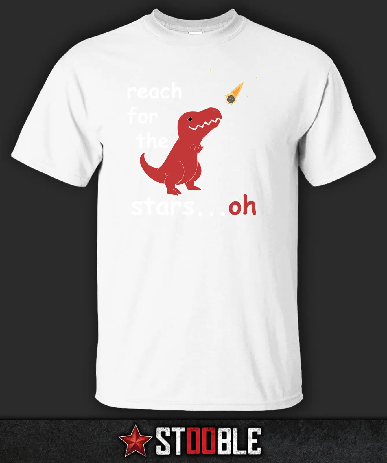 Reach For The Stars TRex футболка прямые поставки от Stockist новые футболки Забавные топы унисекс высокое качество