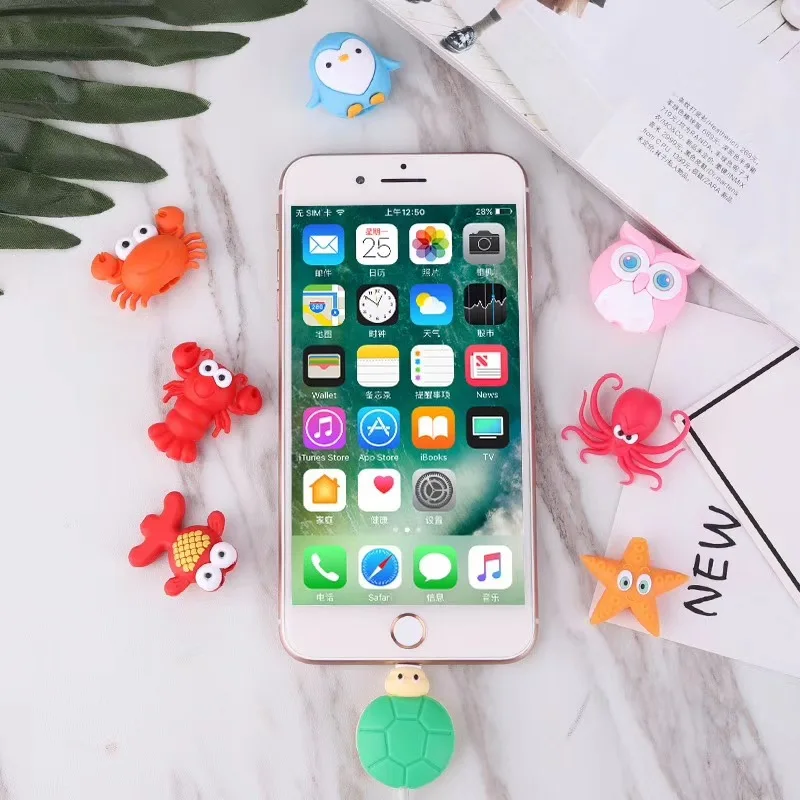Новинка намотка для кабеля от насекомых Милая защита укусов животных iPhone