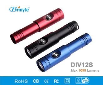 

Brinyte DIV12S Led Dive Light CREE XML2 1000lm LED Scuba Primary Diving Torch Flashlight 200M Underwater 1*18650 Battery Lamp