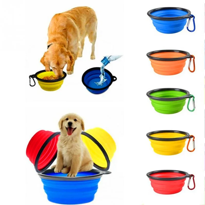 Складная миска для питомца силиконовая собак миски путешествий|puppy pet|bowl siliconebowl pet