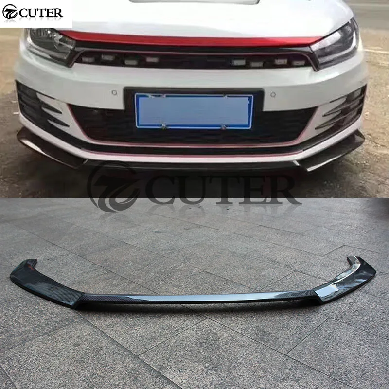 

Carbon Fiber front bumper lip Spoiler for Volkswagen Scirocco standard bumper KT style car body kit 15-UP