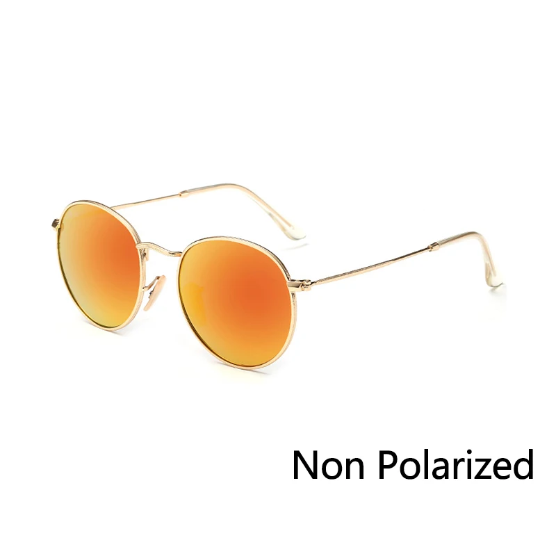Новые винтажные металлические круглые солнцезащитные очки для мужчин и женщин, стимпанк Ретро солнцезащитные очки, модные оттенки, мужские женские очки UV400 - Цвет линз: N08 Gold Red