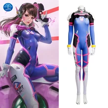 MANLUYUNXIAO Free Shipping Game D.Va Costume Lycra Spandex DVA Cosplay Zentai Adults Female Catsuit For Halloween Bodysuit Women