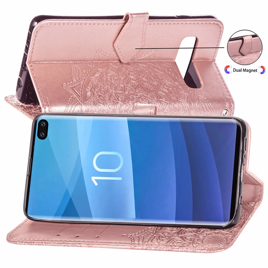 Роскошный кожаный чехол в стиле ретро для телефона Samsung Galaxy S10 S9 S8 Plus S10e S7 S6 A70 A50 A30