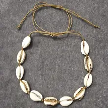 ANGELADY 2 шт./компл. оболочки Цепочки и ожерелья природный сплав цвета: золотистый, серебристый Для женщин леди подарки украшения регулируемая пляжная Богемская Стиль этнические, праздничные