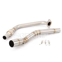 Для Yamaha YZF R125 R15 V3 YZF R15 R125 побег скольжения на мотоцикл выхлопной глушитель выхлопной трубы спереди и средняя Соединительная труба