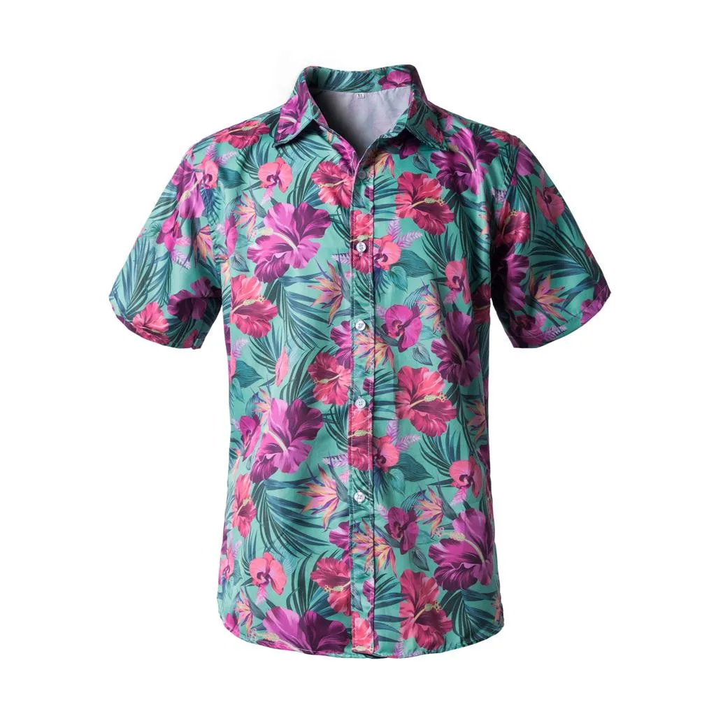 Feitong/серфинга Пираты Карибского моря Мужская футболка летние пляжные модные личные серфинга пляжные майки с коротким рукавом, с принтом пляжные Топы# w45 - Цвет: Hot Pink