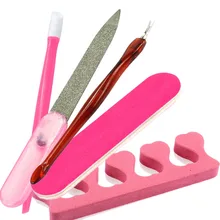 5 шт набор/педикюр для ногтей маникюрный набор раздельный носок/вилка мертвой кожи/пилка для ногтей/палочка для чистки/пилочка для ногтей