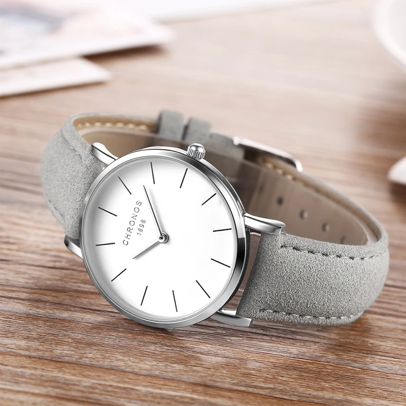 CHRONOS 1898 Watches Women Luxury Casual Quartz Wristwatch Leather Strap Ladies Watches Relogio Feminino