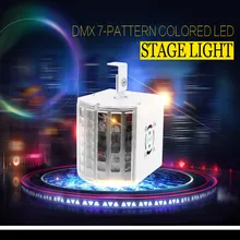 2016 Hot Selling DMX 7-pattern Colored Intelligent Voice Control LED Stage Light Sound-activated Show Projector