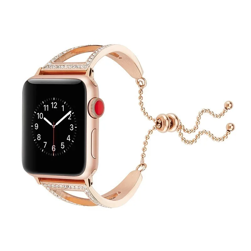 RoseGold Регулируемый ремешок из нержавеющей стали для iwatch 44 мм для apple watch 42 мм серия 5 4 3 2 1 сменный Браслет 38 мм - Цвет ремешка: RoseGold