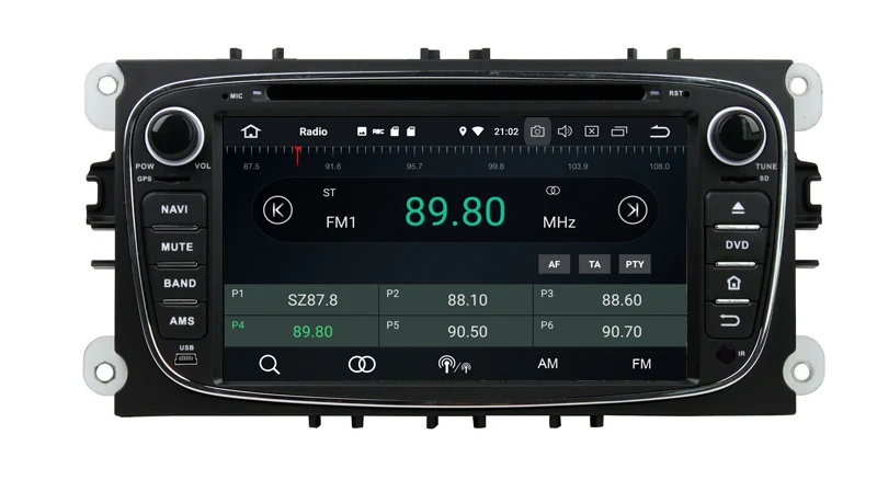 Flash Deal HD 1024*600 touch screen car autoradio gps for ford FOCUS Mondeo S-MAX C-MAX with android 9.0 octa core 4+64G audio stereo 1