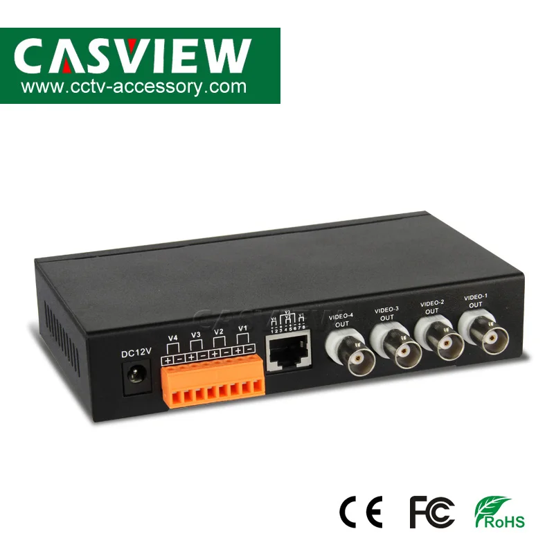 

4CH HD Active Video Receiver Support Ahd/Tvi/Cvi/CVBS Support 1080P/3MP/4MP/5MP up to 500meters CCTV Camera Video Balun