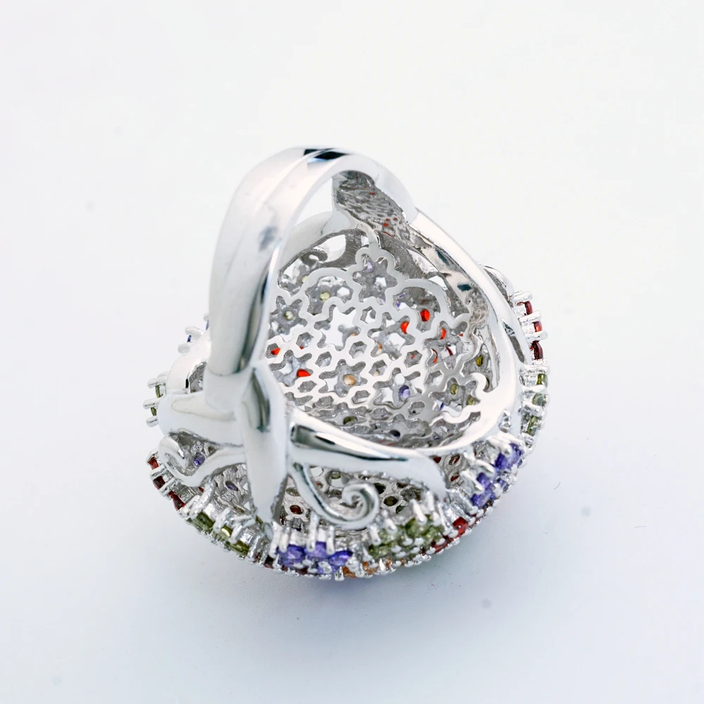 Yunkingdom 44 стильные изящные кольца для женщин, обручальное модное большое кольцо, роскошные геометрические ювелирные изделия