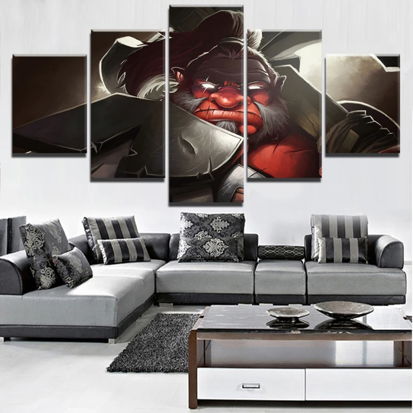 HD Print Painting Decorative Picture Home Living Room DOTA 2 Game 5 Piece Painting Canvas Wall Art