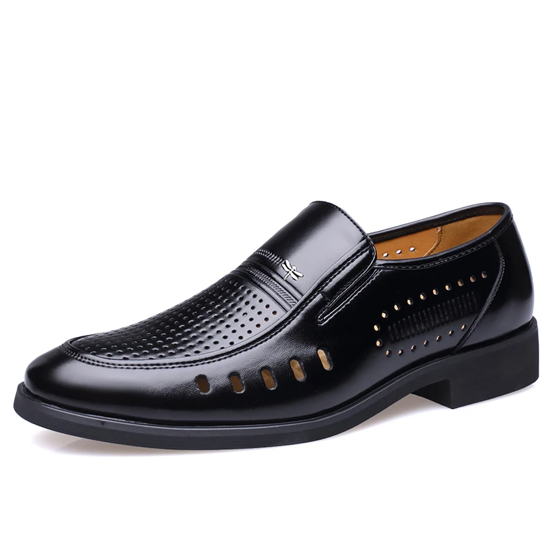 Роскошные брендовые Модные мужские деловые туфли из натуральной овечьей кожи; черные оксфорды; Высококачественная дышащая официальная обувь; DA042