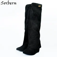 Женские зимние ботинки; большие размеры; женские ботинки; Сезон Зима; коллекция года; женские ботинки на танкетке; Botines Mujer bottes femme; сапоги до колена