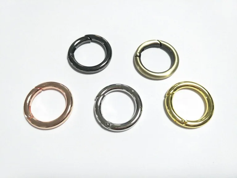 

By DHL 1000pcs Spring Gate O Ring Openable Keyring Leather Bag Belt Strap Dog Chain Buckle Snap Clasp Clip Trigger Parts outdoor