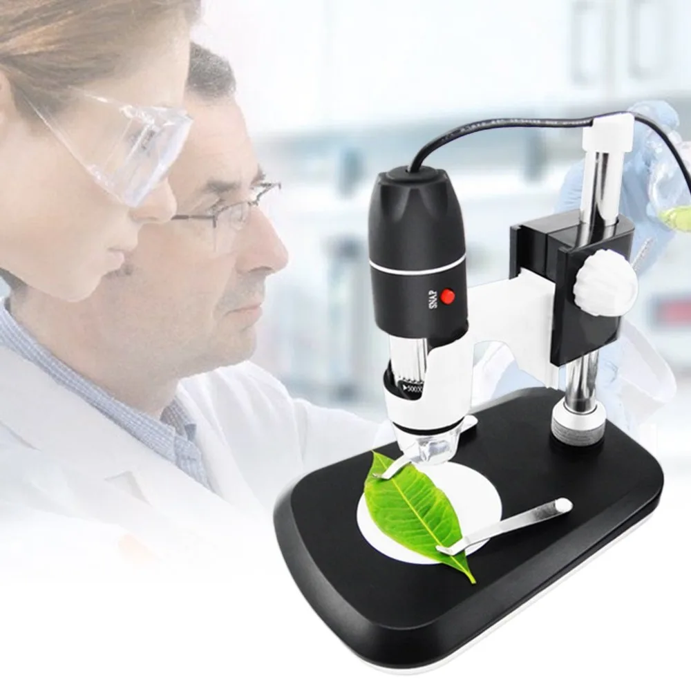 

800X HD Magnifier 8 LED Digital Microscope USB Endoscope with Metal Base Portable Hand Held Endoscope for Inspection