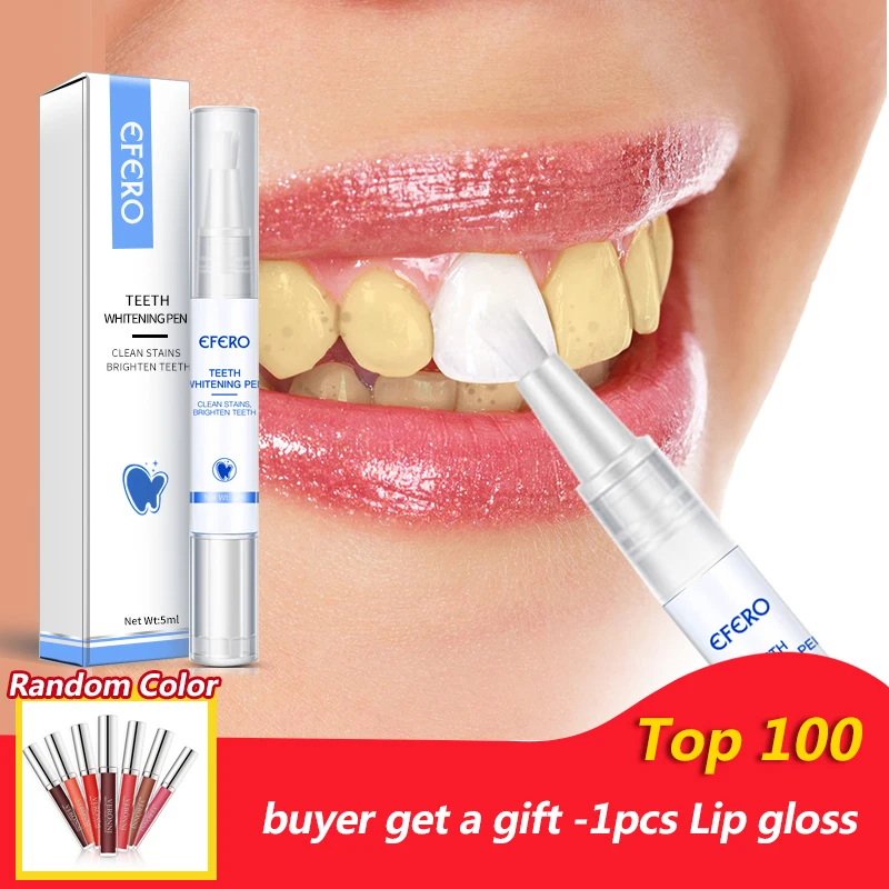

EFERO Gel Tooth Cleaning Bleaching System Dental Care Kit White Teeth Whitening Pen Blanqueador Health Oral Care Remove Stains