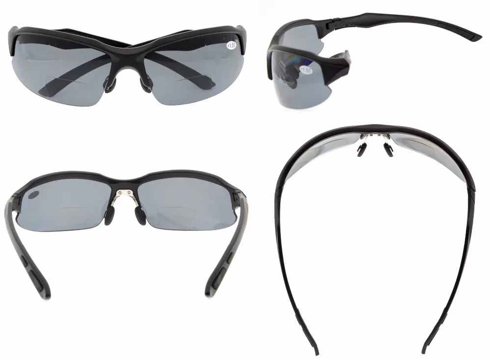 TH6188 бифокальный окуляр TR90 небьющиеся спортивные солнцезащитные очки бифокальные Солнцезащитные очки полуоправы очки для чтения
