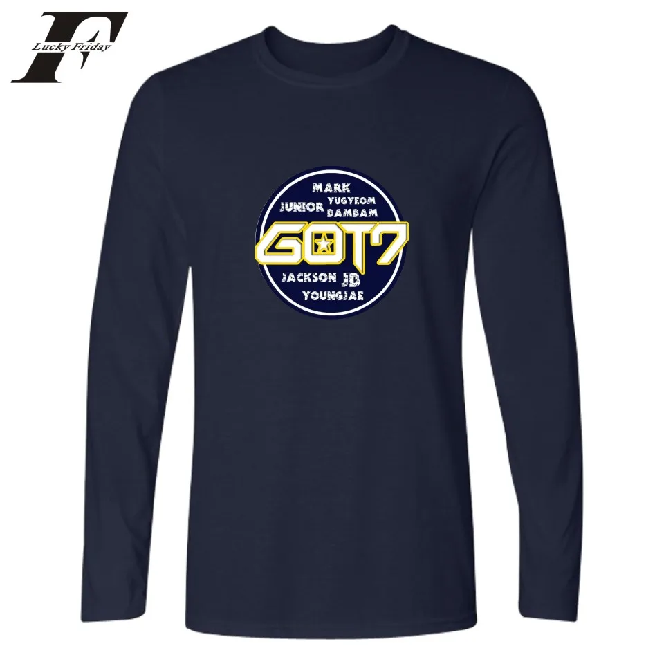 Футболка с длинным рукавом GOT 7 Jackson TeeShirt повседневная хлопковая футболка для