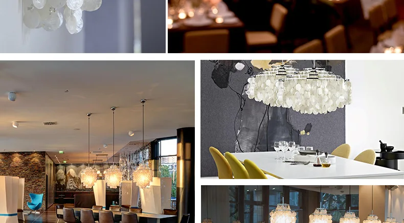 2 круглые натуральные раковины для спальни, ресторана, прикроватная Подвесная лампа настенная лампа E27, отель, кафе, дом, лофт, домашнее украшение, подвесные светильники