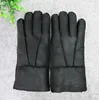 Guantes de invierno muy cálidas para hombre, manoplas de piel de oveja auténtica para conducción al aire libre, para motocicleta, suaves y cálidos, resistentes al viento ► Foto 3/6