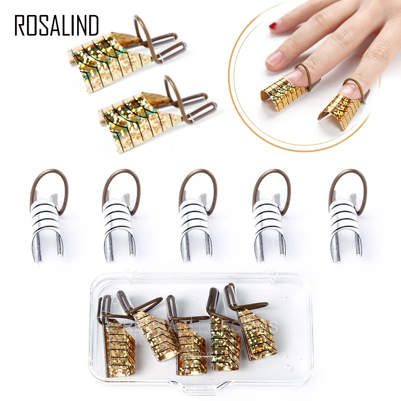 

ROSALIND 5pcs/box forms for nail extension For Gel Lacquer Tool Finger Nail Art Adjustable forms for building