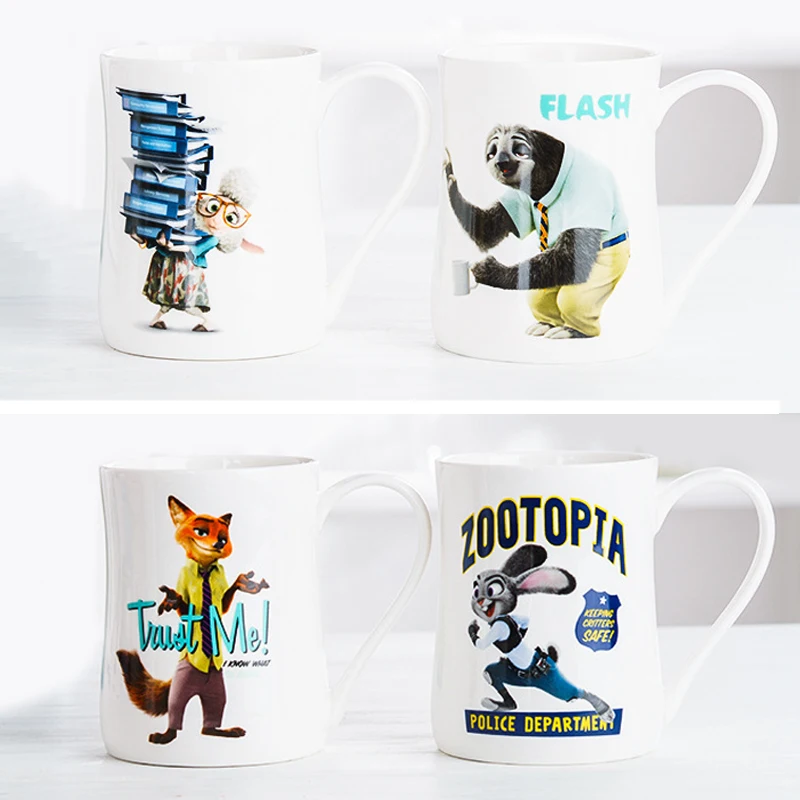 4 цвета 400 мл Zootopia police flash fox керамическая кружка молоко модная чашка для кофе воды