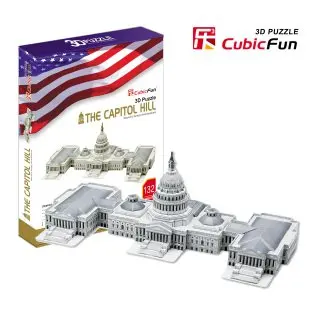 

Candice guo! 3D puzzle toy CubicFun architecture 3D paper model jigsaw game The Capitol Hill white