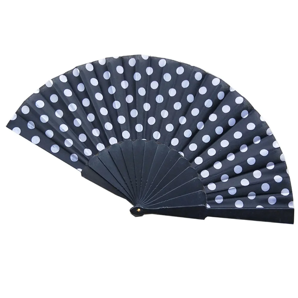Summer Fashion 8 Colors Chinese Folding Paper Fan Retro Hand Loot Fans 