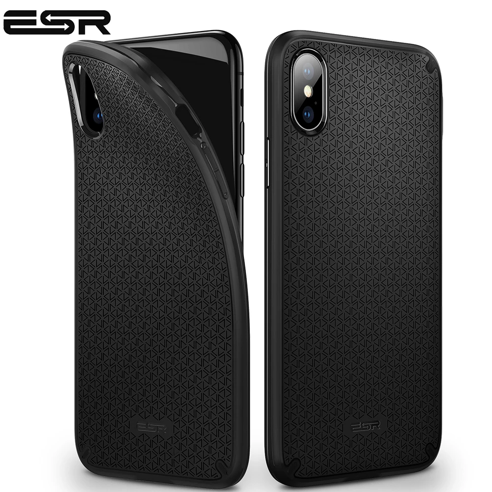 

ESR Luxury Grid Pattern Case For iPhone X Cases Ultra Thin Soft Silicone Protective Case For iPhoneX Cover Matte Coque Funda