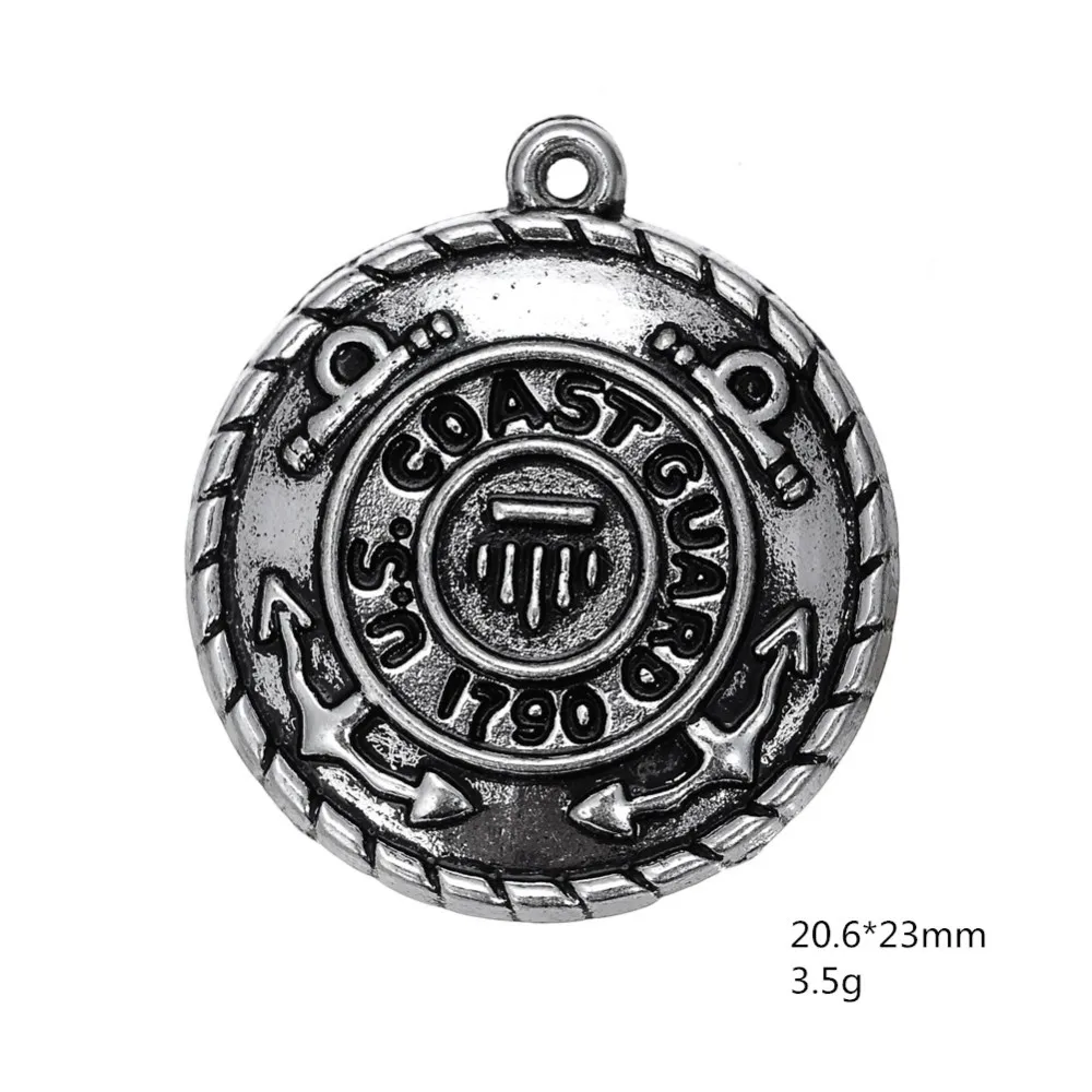 

30PCS Metal United States Coast Guard Military Profession Pendant Accessories For Bracelet&Necklace DIY Handmade Jewelry
