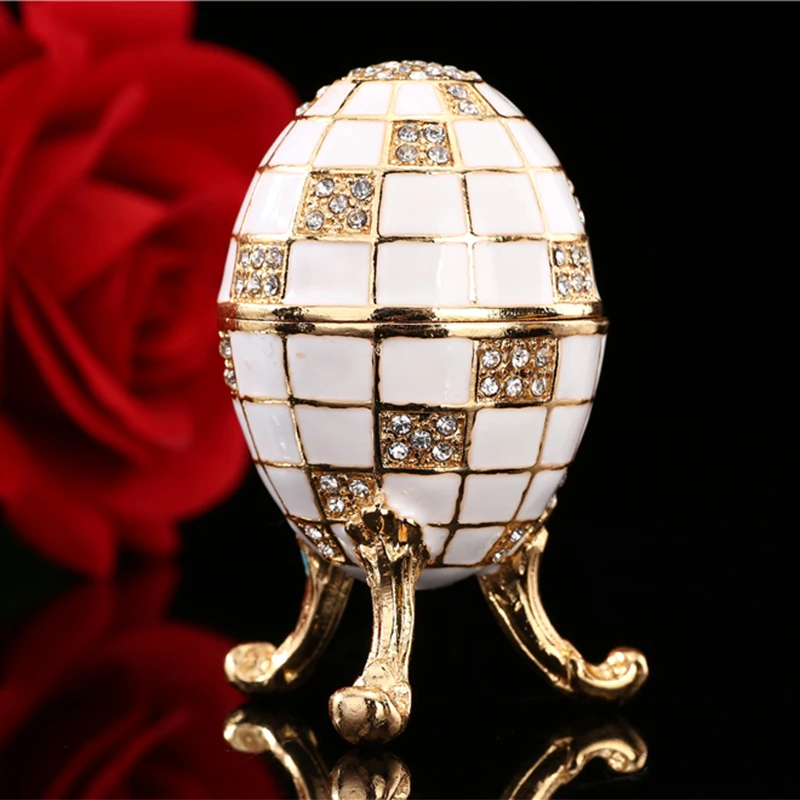 QIFU бело-синяя решетка Faberge в стиле яйца домашний декор | Дом и сад